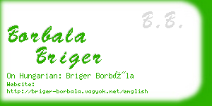 borbala briger business card